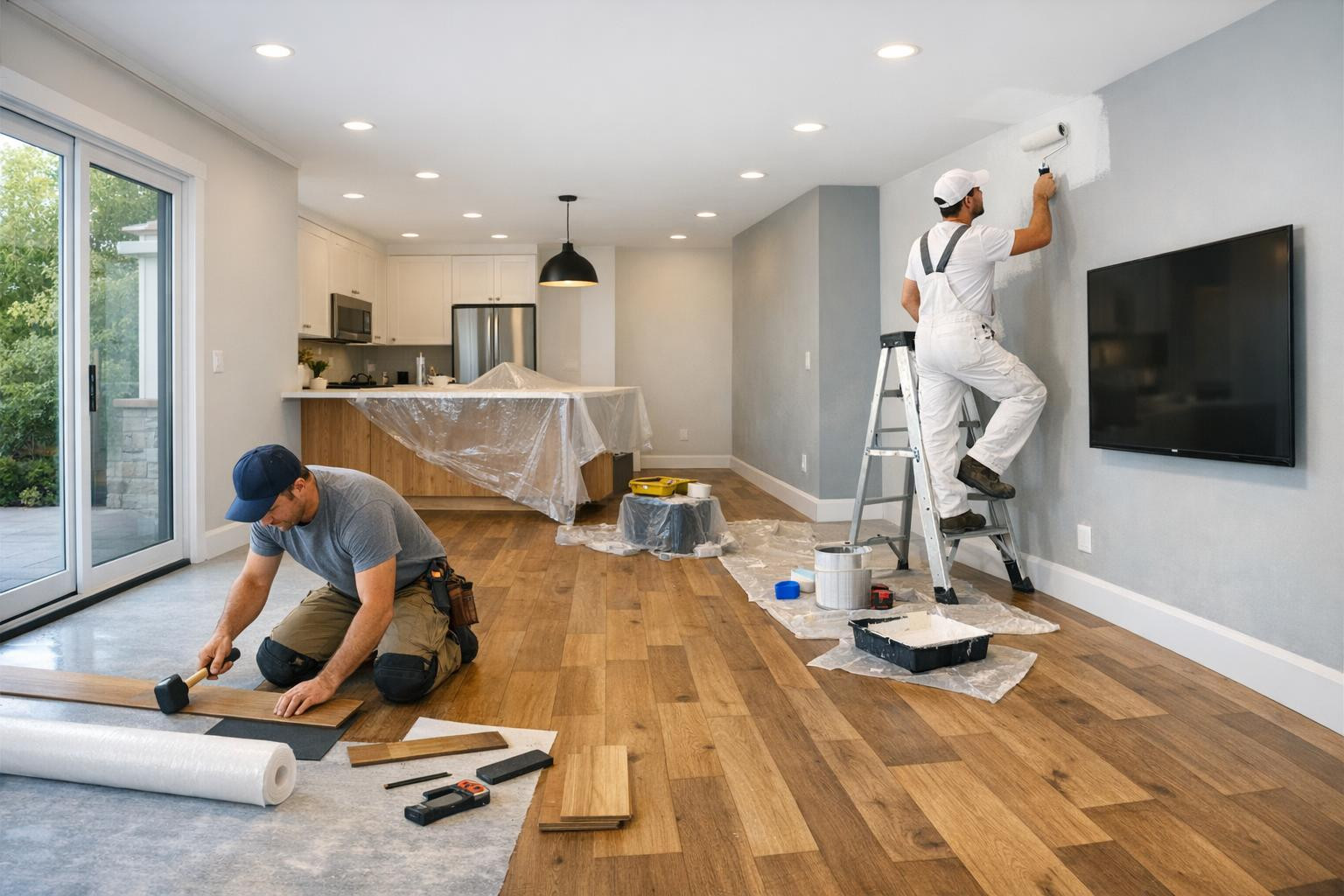 Internal finishing turns the room into functional and hospitable, ...