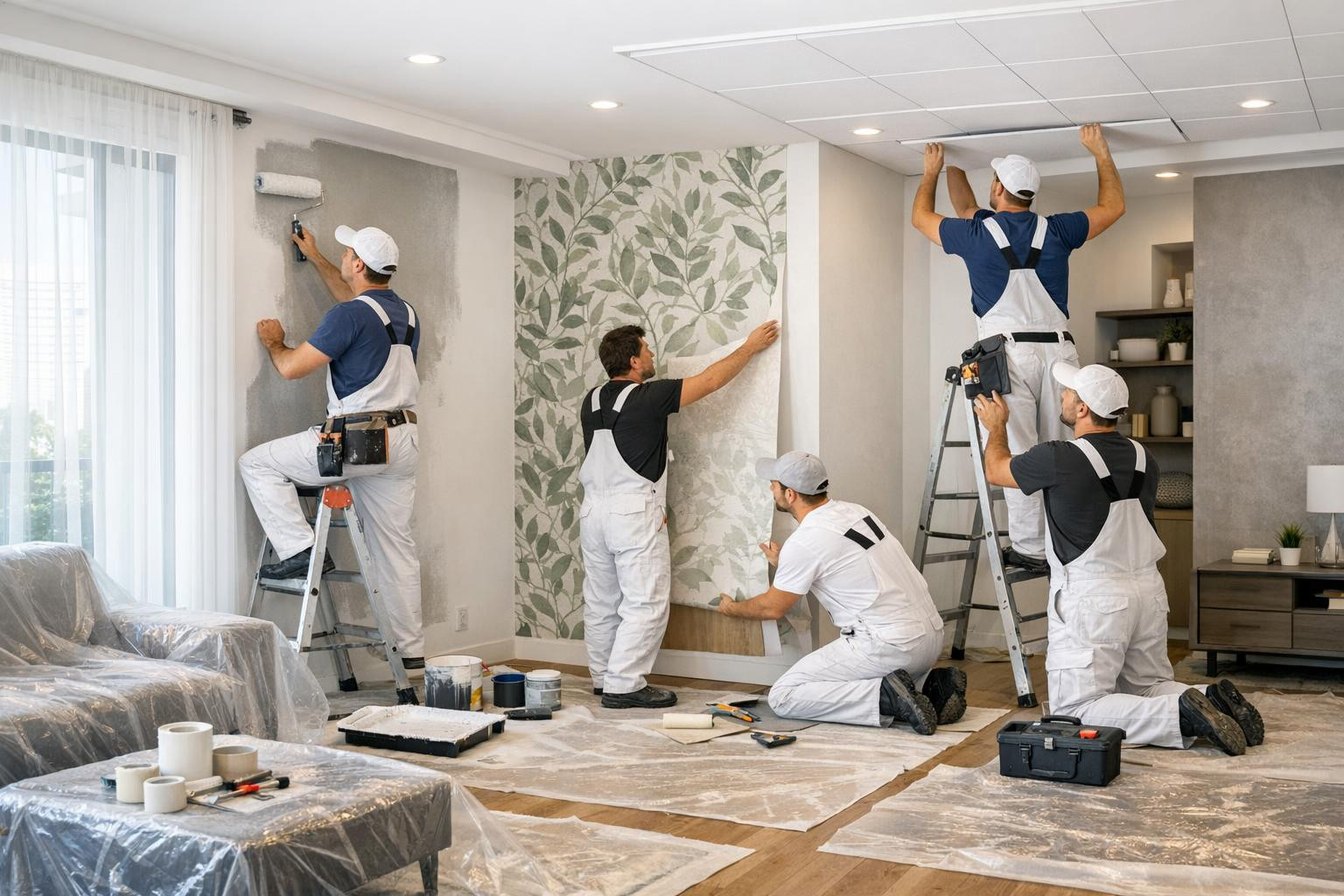 Internal finishing  gives the room a uniform, cared for and professional look and increases the value of the home or business surface. Precise  painting work , 