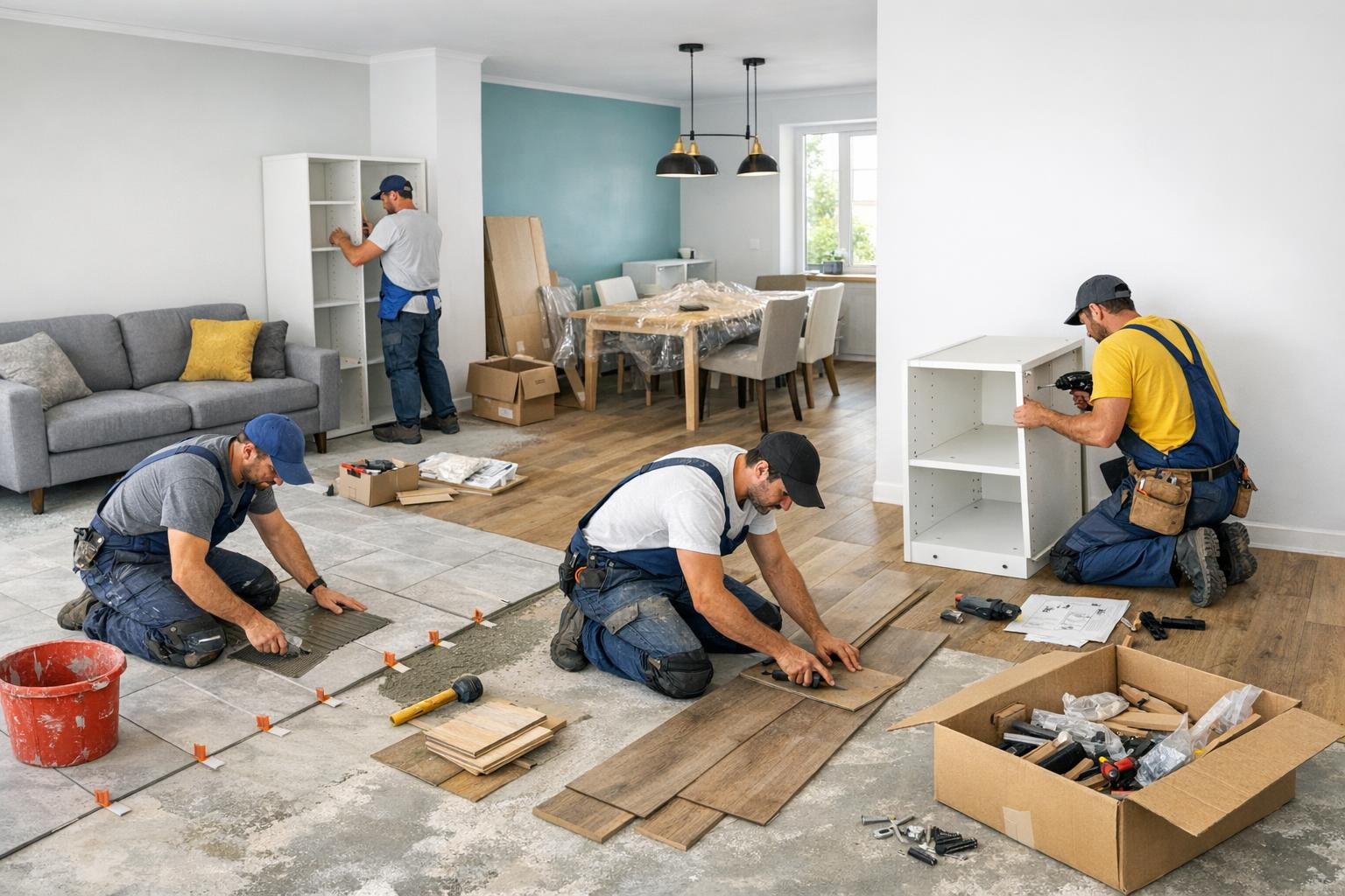 Internal finishing  brings together all the necessary steps to make the room ready for use and aesthetically uniform: floor coverings, tile design, paintings an