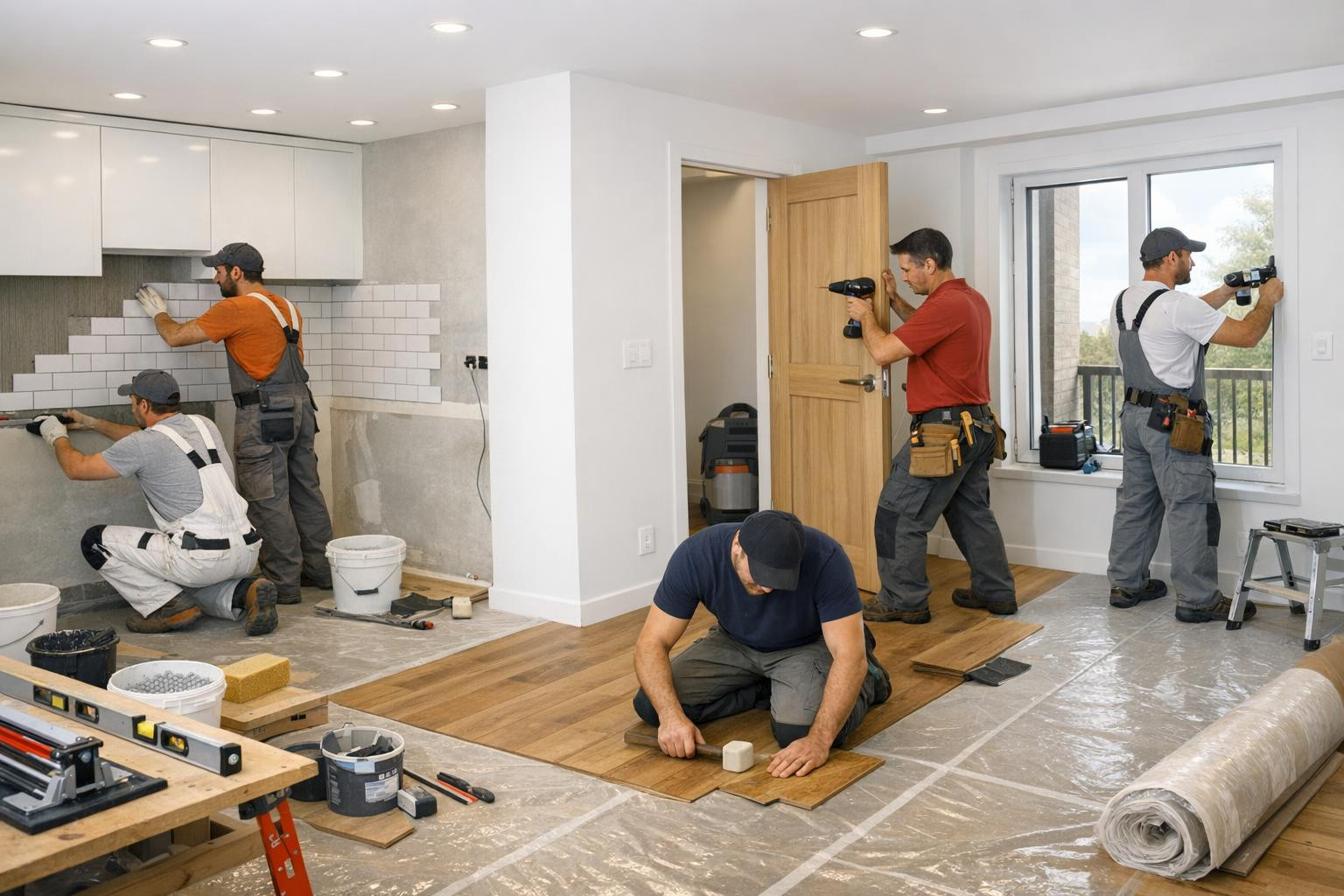 Organised and functional interior quickly and accurately    < Internal finishing  brings the rooms to the ready form: from precise  plating works  and durabl