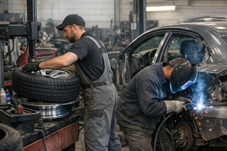 Kiire ja usaldusväärne rehvi- ja keevitustööd: rehvimontaaž, rehviparandused ja autokeevitus