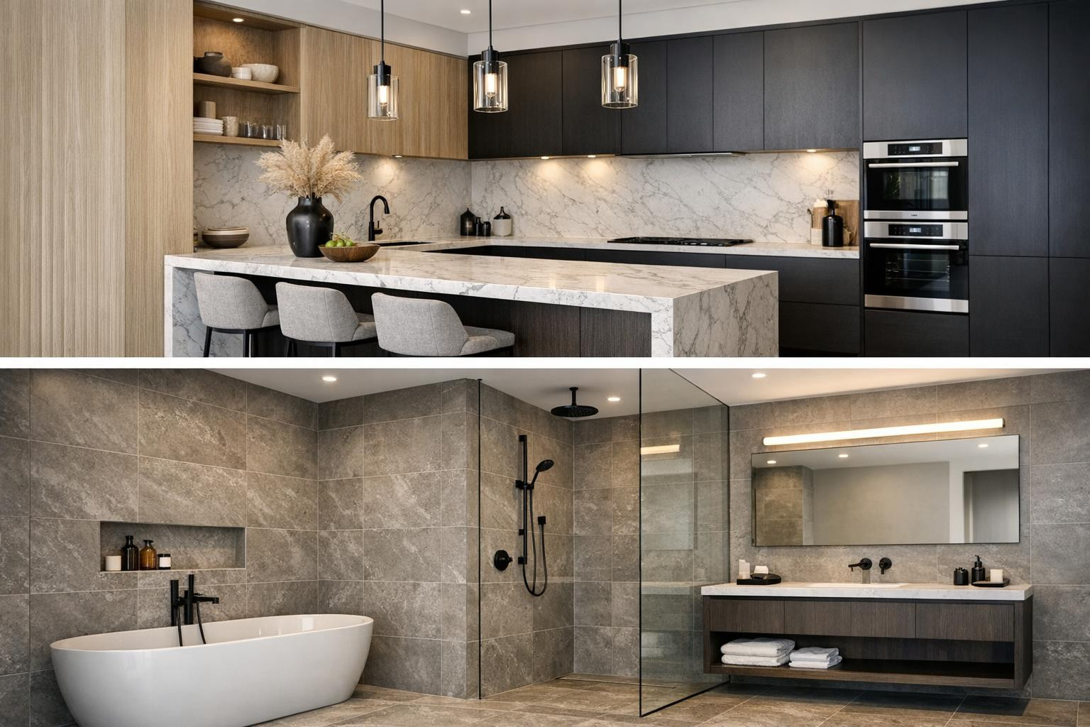 A high-quality kitchen and bathroom renewal that withstands humidity    Kitchen renovation  and   bathroom renewal  require a holistic approach - from aesthetic
