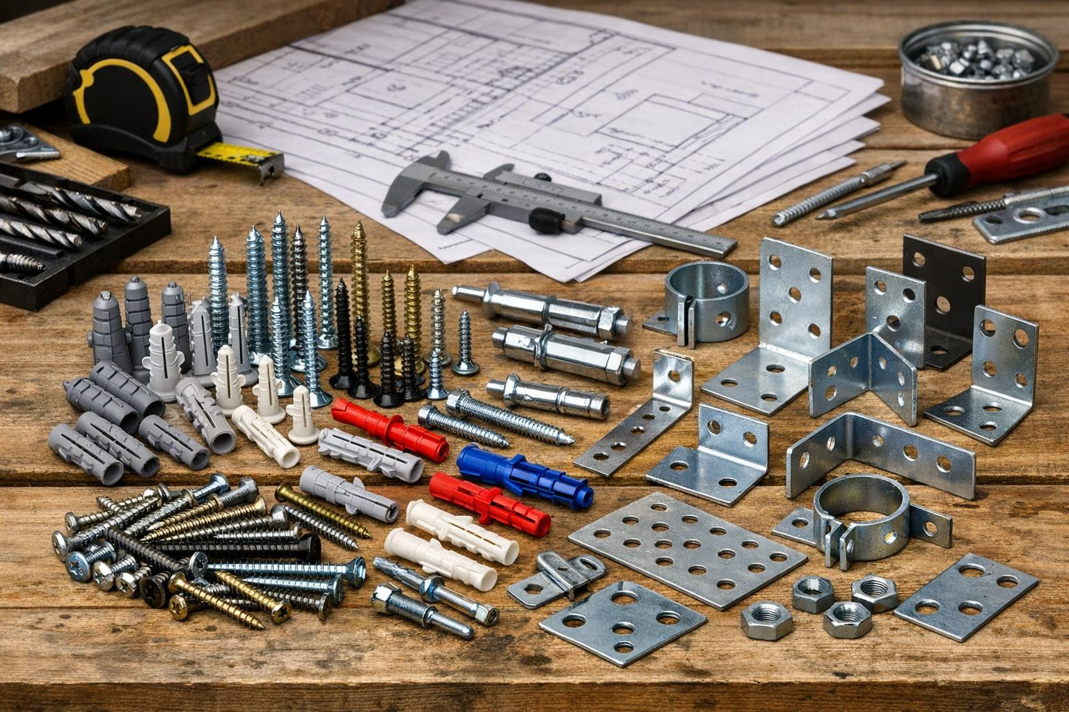 Pakutakse laia valikut kruvisid ja kinnitustarvikuid, mis katavad nii täpse mööblitööstuse vajadused kui ka suuremahulisi ehitusprojekte. Valikus on puidukruvid