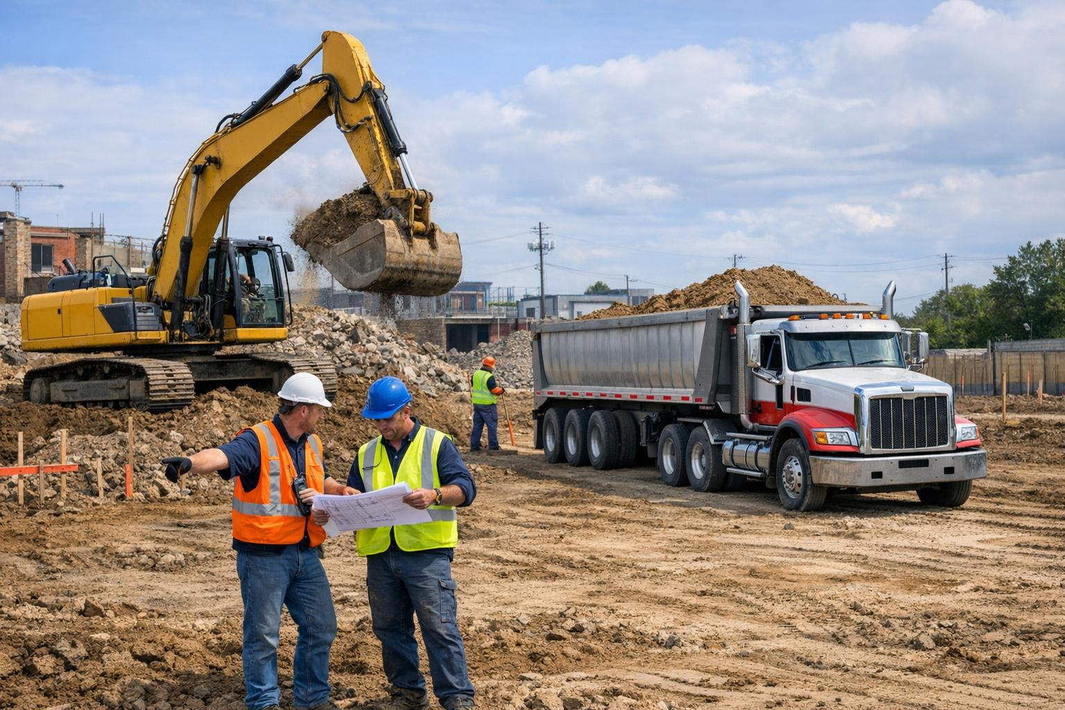 Complete ground preparation keeps the construction schedule under ...