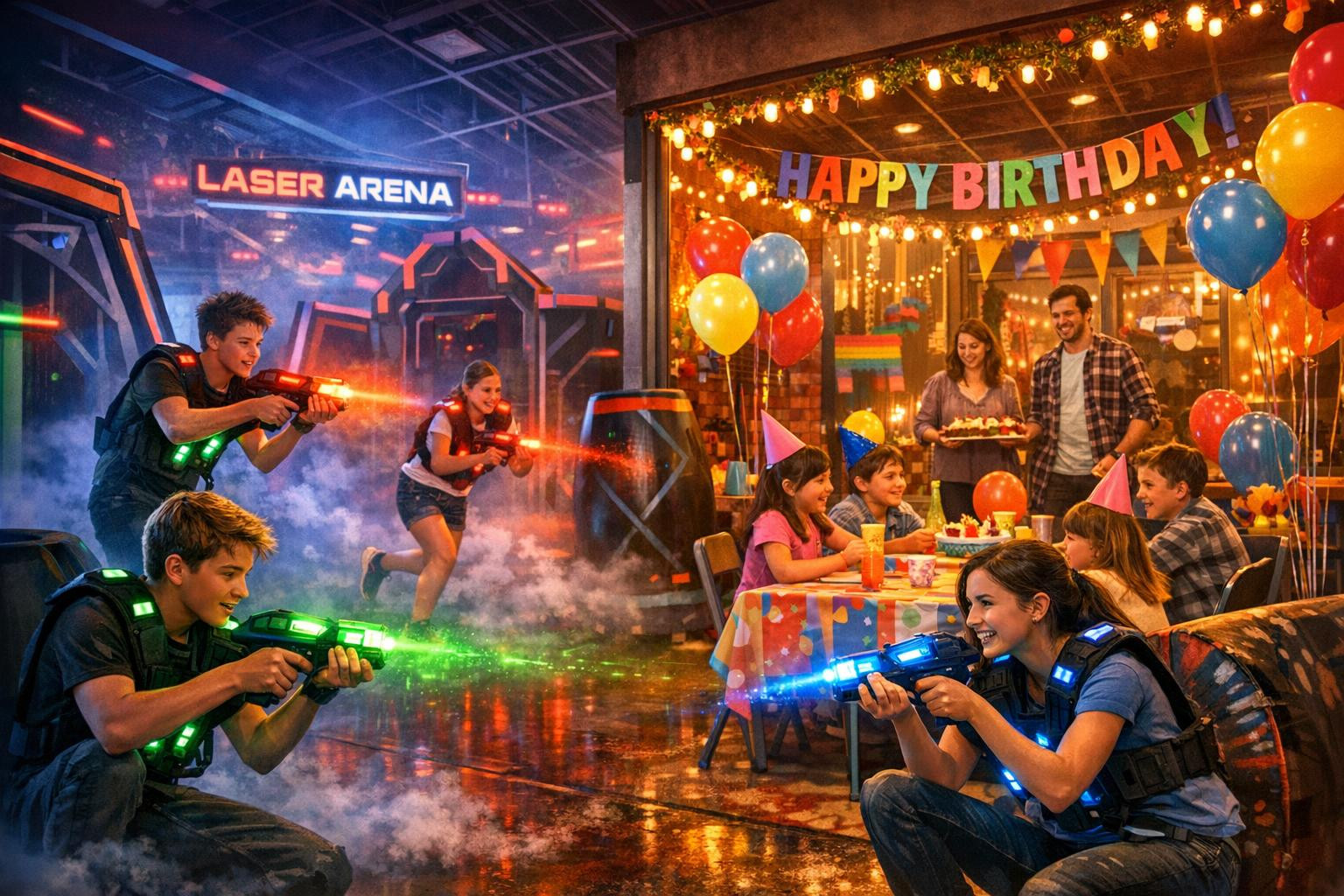 Welcome to the energetic and secure laser campus in Tallinn   < Laser Centre Tallinn  offers fun and active solutions for participants of all ages: child-fri