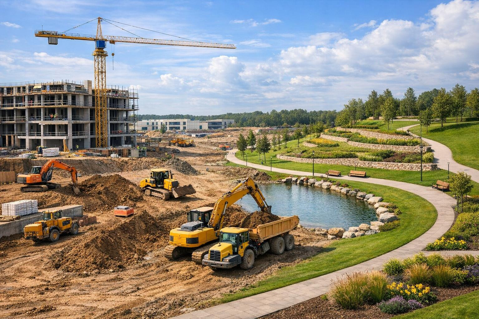 Quality construction and well-thought-out grazing ensure long-term durability and visual value of buildings.  Integrated approach combines building process, gro