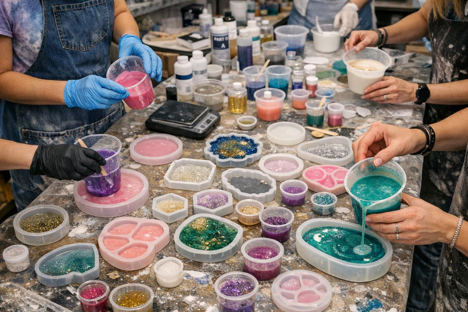 Discover the charm of hand-made creativity: practical epoxide and jesmonide workshops    Epoxide workshops  and  jesmonide workshops  offer step by step supervi