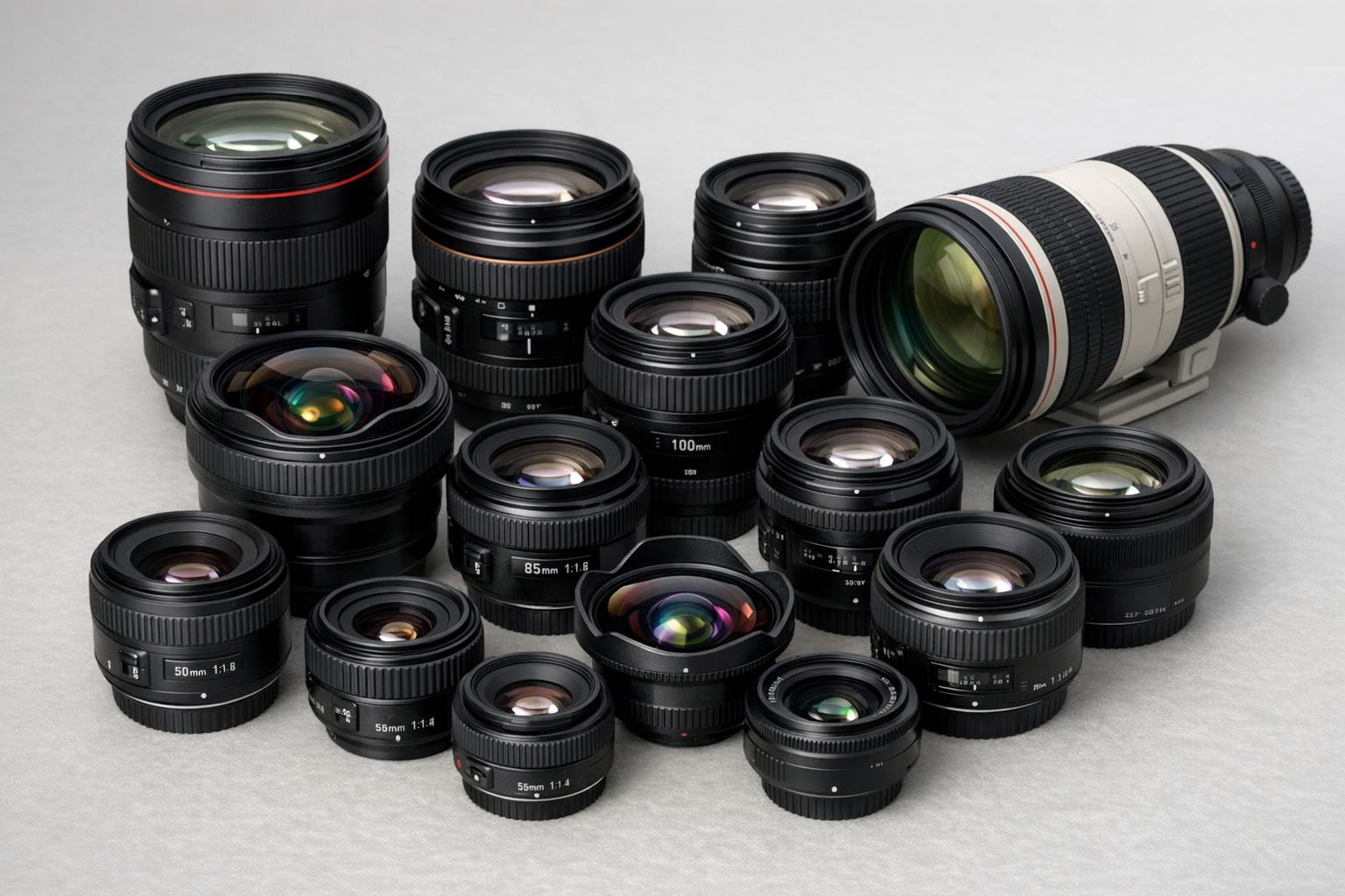 Objectives  give the photo a character: sharpness, bokeh\' and a viewpoint that distinguishes an amateur from a professional. A wide selection of lenses is suit