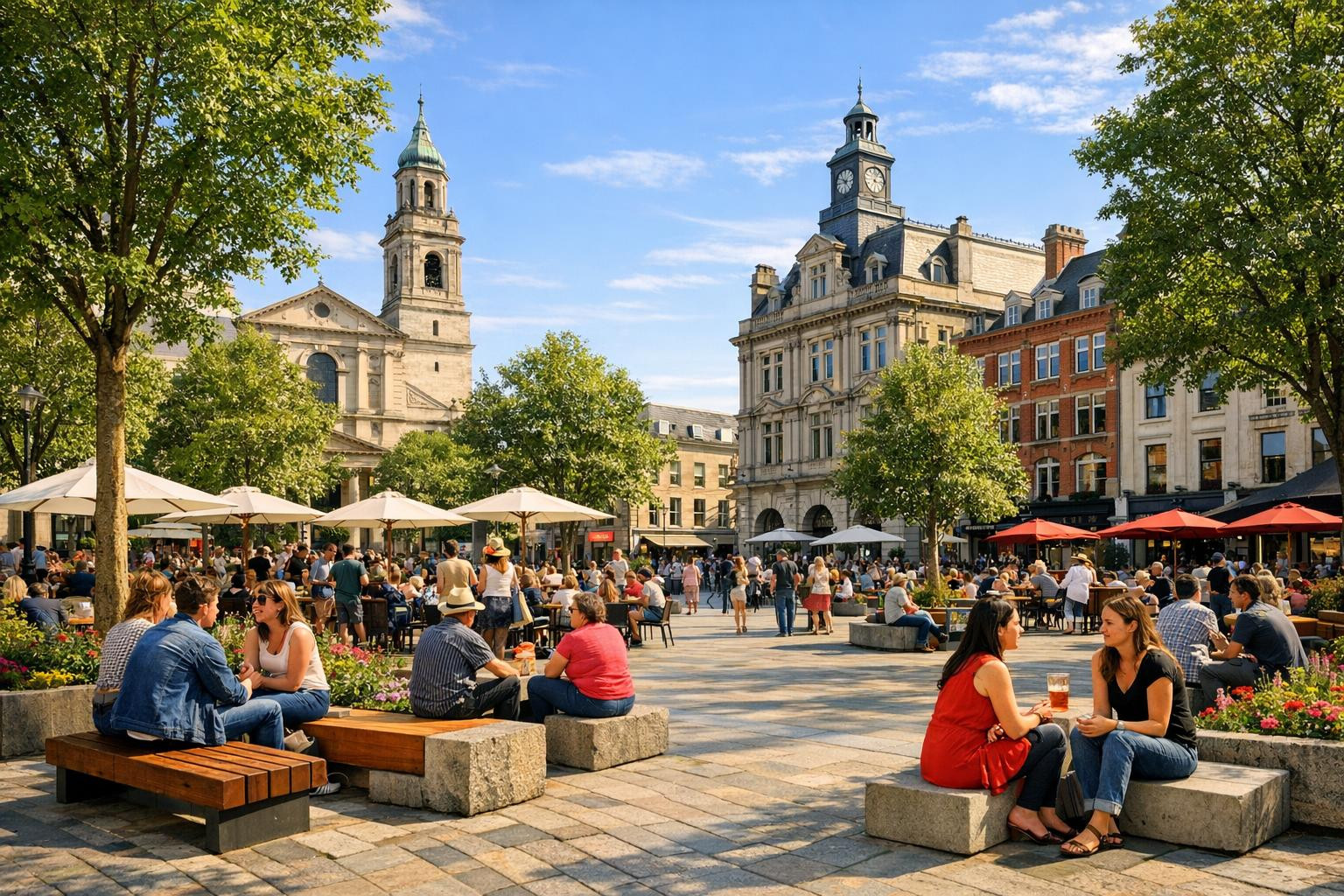 City space , which acts both as a background to everyday life and special events, creates a connection with history and supports modern public use. The design f