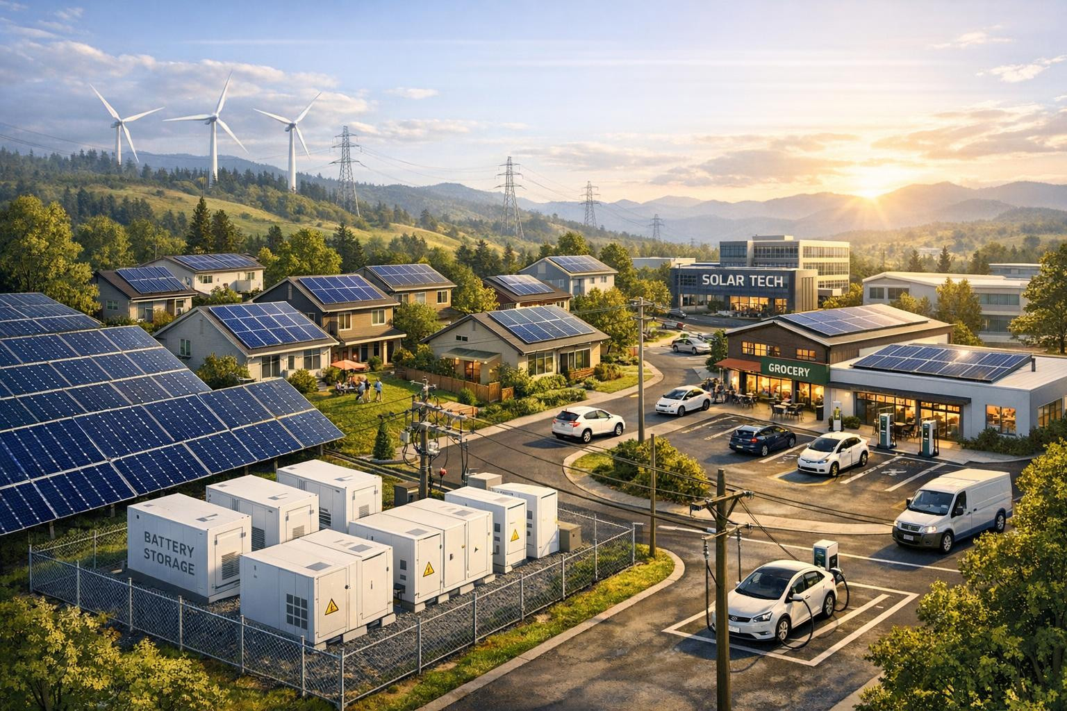 Local renewable energy that works in your home and business   Effective and transparent solution that combines the development of solar parks, optimisation of e