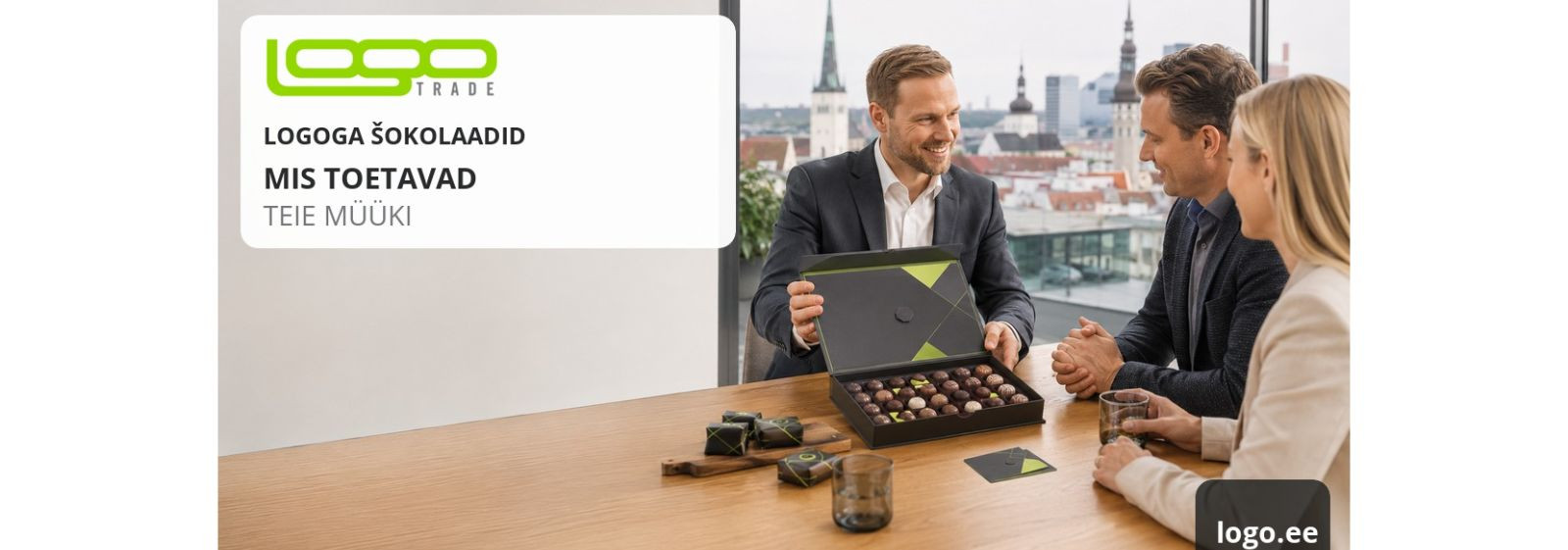 Logoga šokolaadid, mis toetavad müüki ja muudavad brändi meeldejäävaks   Logoga šokolaadid  on ettevõtte kujunduse, sõnumi või logoga personaliseeritud reklaamm