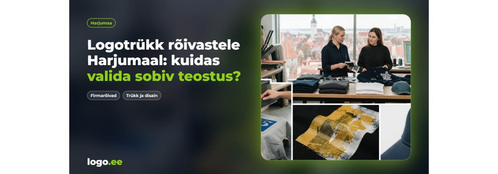 Kokkuvõte: milline logotrükk valida rõivastele Harjumaal?    Rõivastele logo lisamisel ei ole ühte universaalselt parimat trükimeetodit.    Õige valik sõltub:  