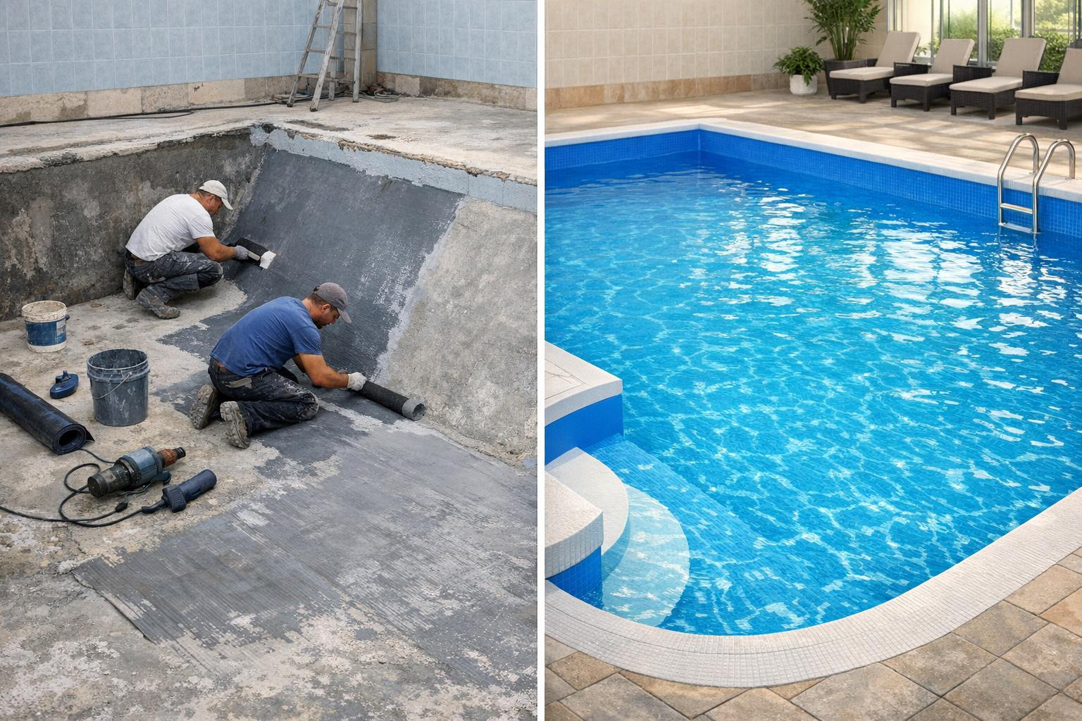 A comprehensive approach to the renovation of swimming pools    < The renovation of swimming pools   gives the old facility a new life: improving water reten