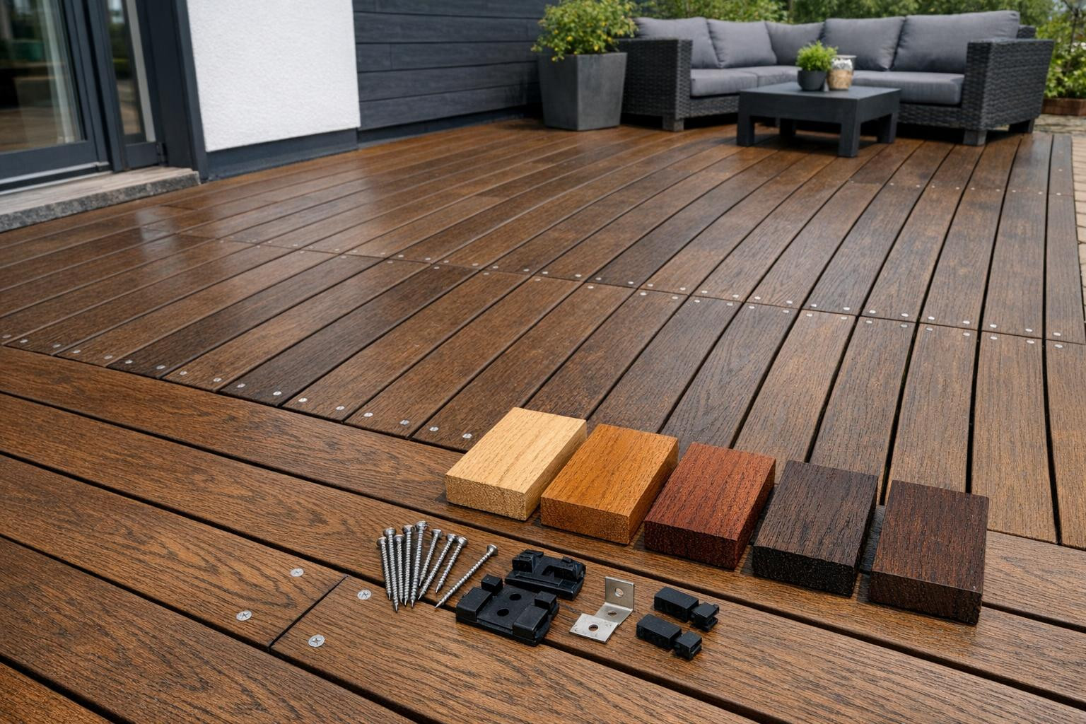 Create an outdoor space that looks good and lasts for decades     Resistant terrace table , high quality  fixing systems , efficient  terrace protection  and sa