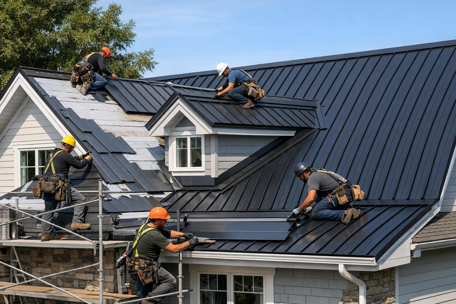 What does a complete roof repair and change offer?   < Quick and durable roof repair  and full   roof change  ensure that the building is protected from leak