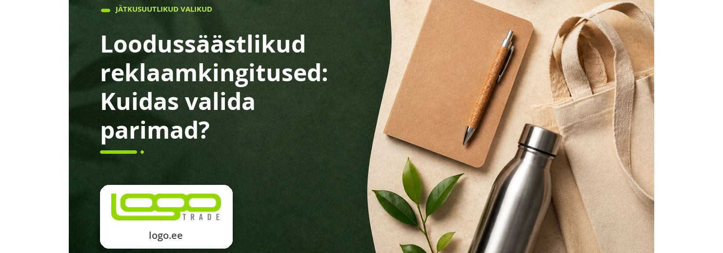 Loodussäästlikud reklaamkingitused: kuidas valida parimad?   Loodussäästlikud reklaamkingitused  aitavad ettevõttel ühendada brändi nähtavuse, praktilise kasutu