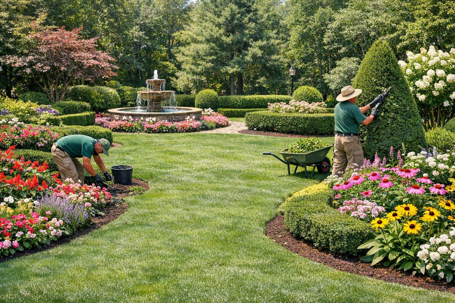 Full service for the maintenance of arable land, which creates permanent beauty and health     The maintenance   combines professional   landscape maintenance  