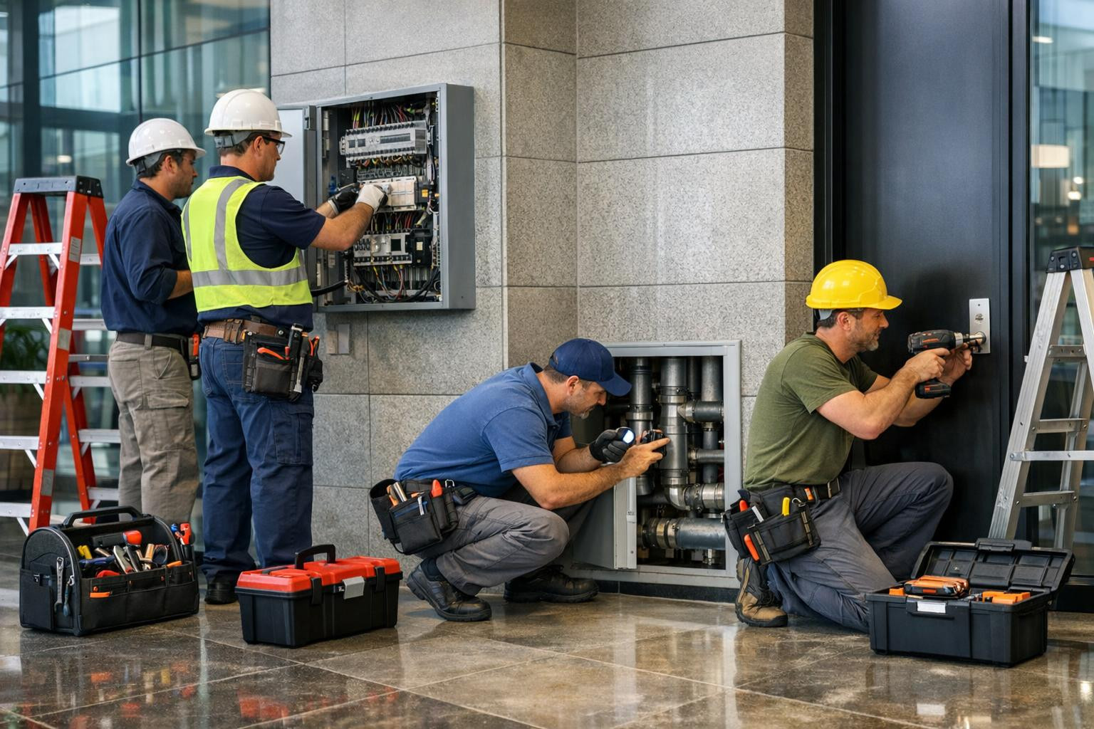 Comprehensive maintenance and administration of the building   ensures that the building remains operational, safe and valuable. The service combines rapid resp