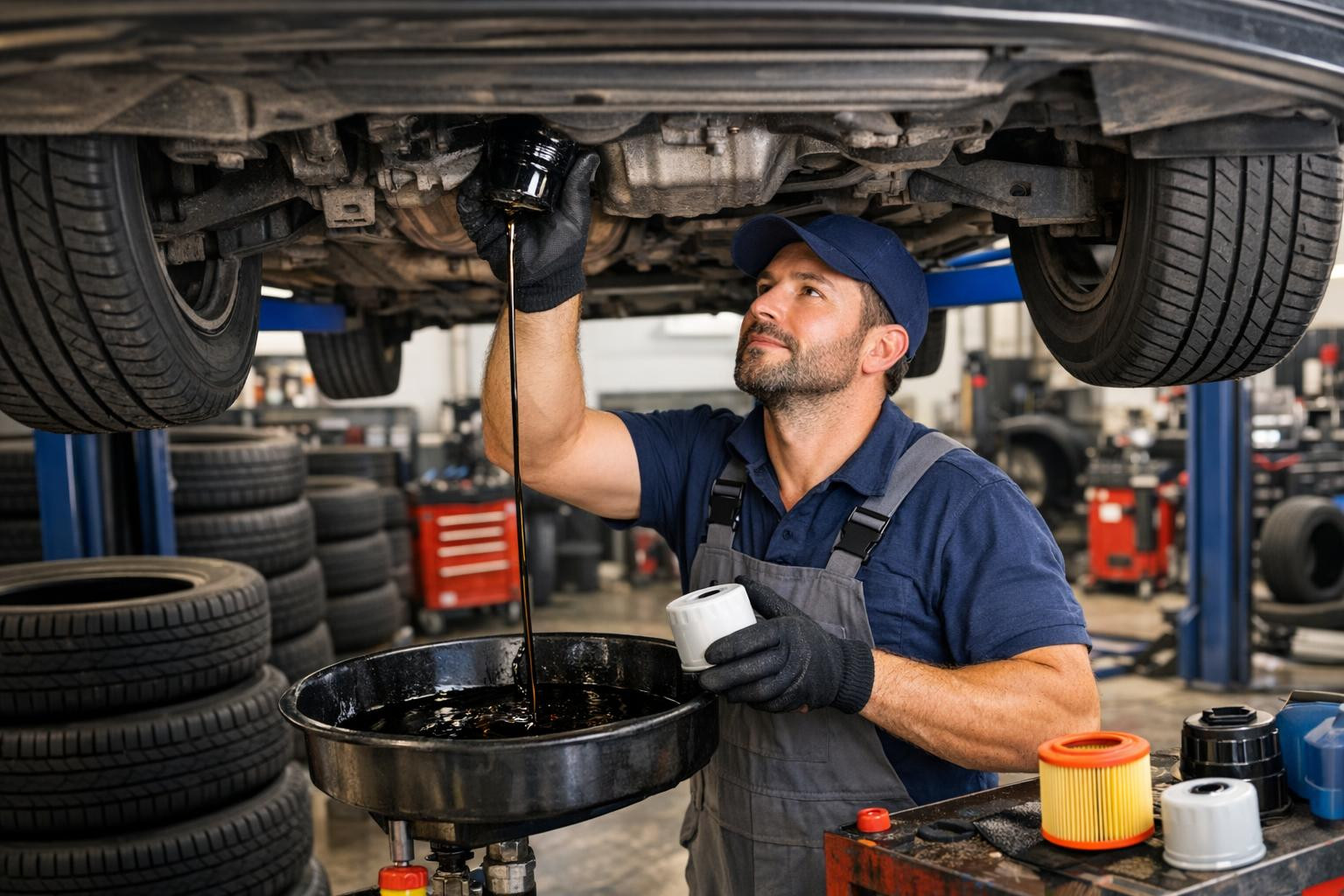 Reliable maintenance and rapid oil change    < Regular maintenance and oil change  keep the engine reliable, reduce fuel consumption and prolong the life of 
