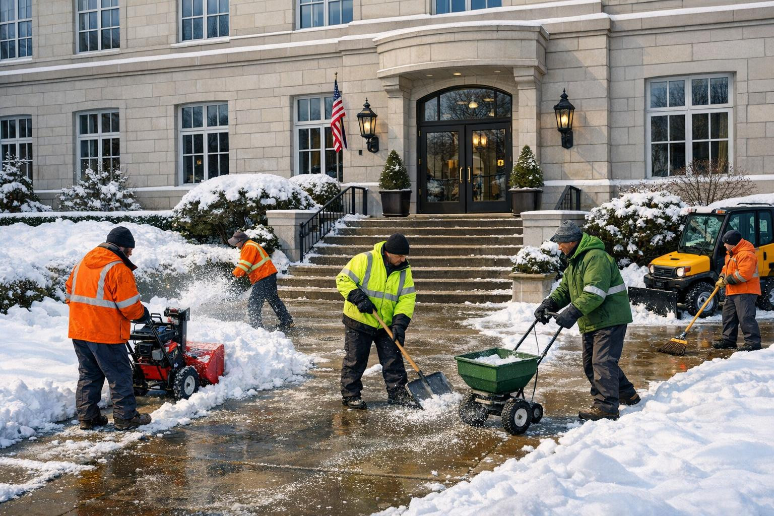 Full services for buildings and cooperatives  ensure a representative look and safe operational experience in each season. Regular general cleaning of buildings
