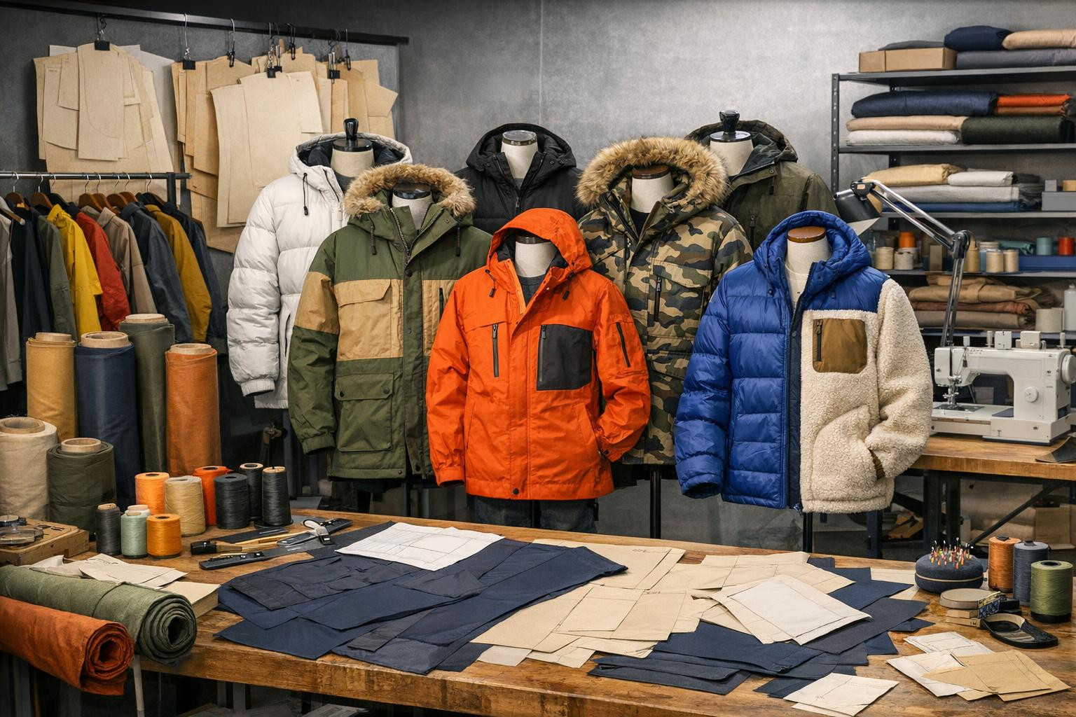 Manufacture of surface clothing  offers a full solution from patterns to finished products, combining  prototypes production , efficient production processes an