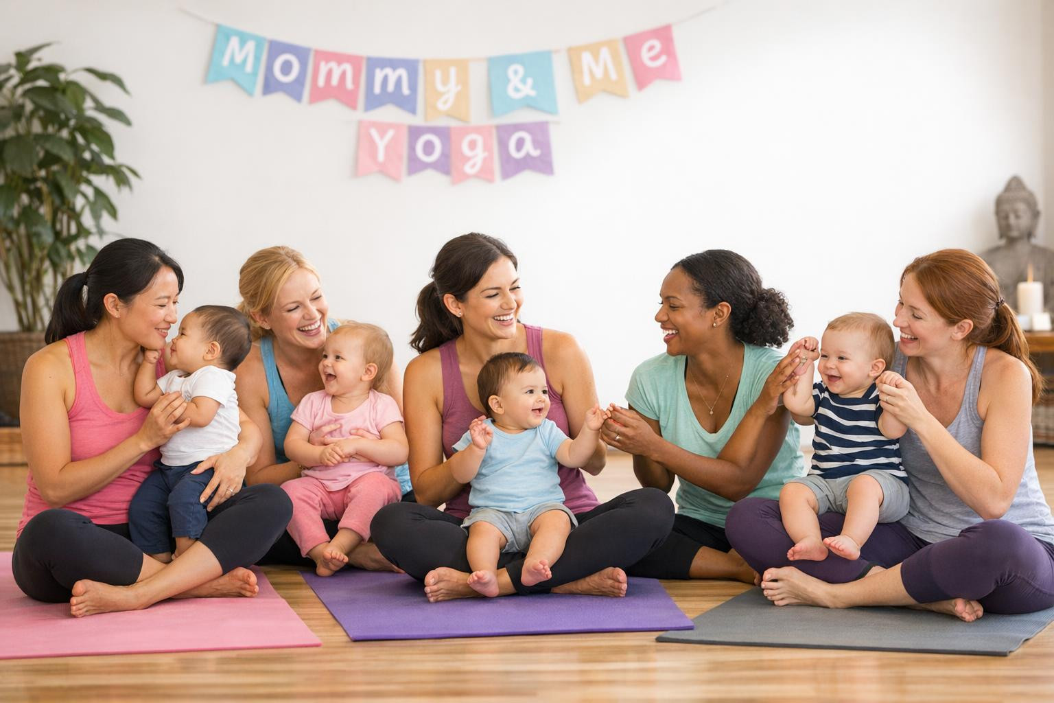 What is a mother\'s yoga?    Mothers\' yoga  combines safe post-pregnancy exercise and delicate yoga techniques adapted to the mother\'s everyday life. The clas