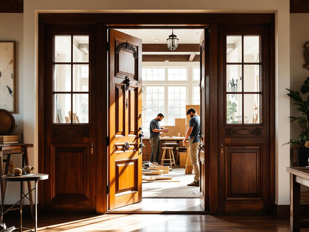 High quality wooden doors for each room and project Completed ...
