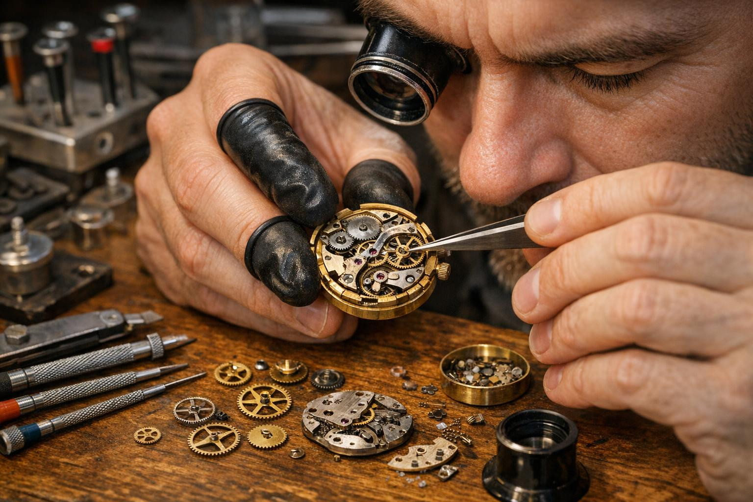 Täpselt teostatud mehaaniliste kellade remont  tagab, et igapäevane kronograaf või keerukama mehhanismiga ajalähte töötab nagu peaks — täpselt, usaldusväärselt 