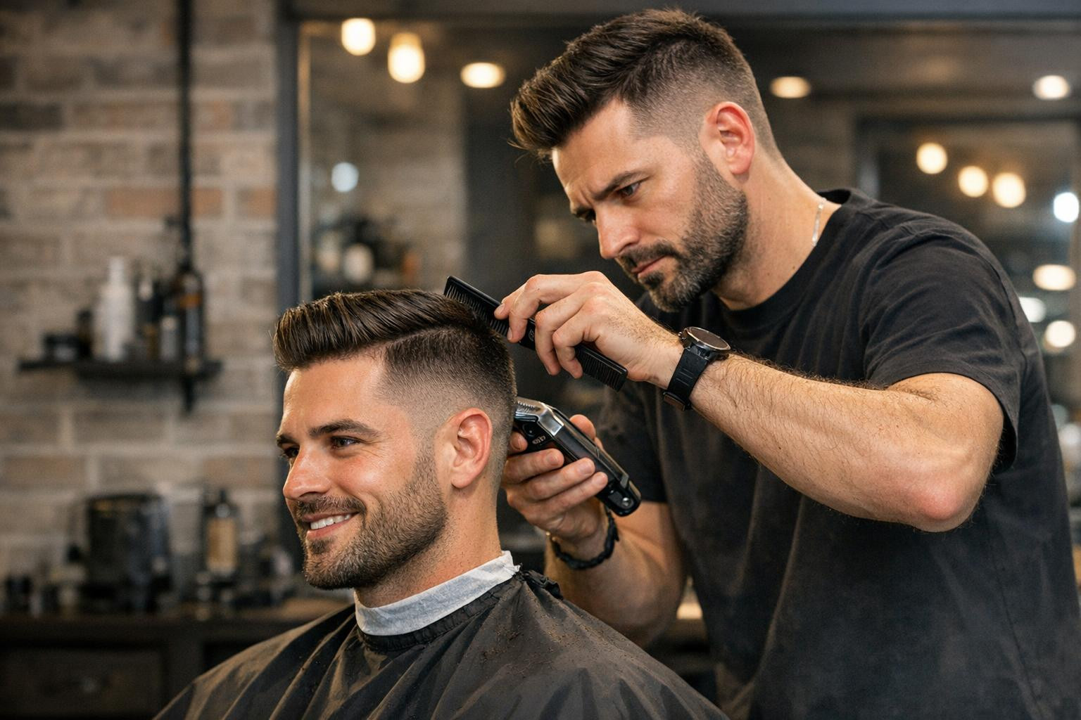 Men's haircut, which emphasizes personality and simplifies care ...