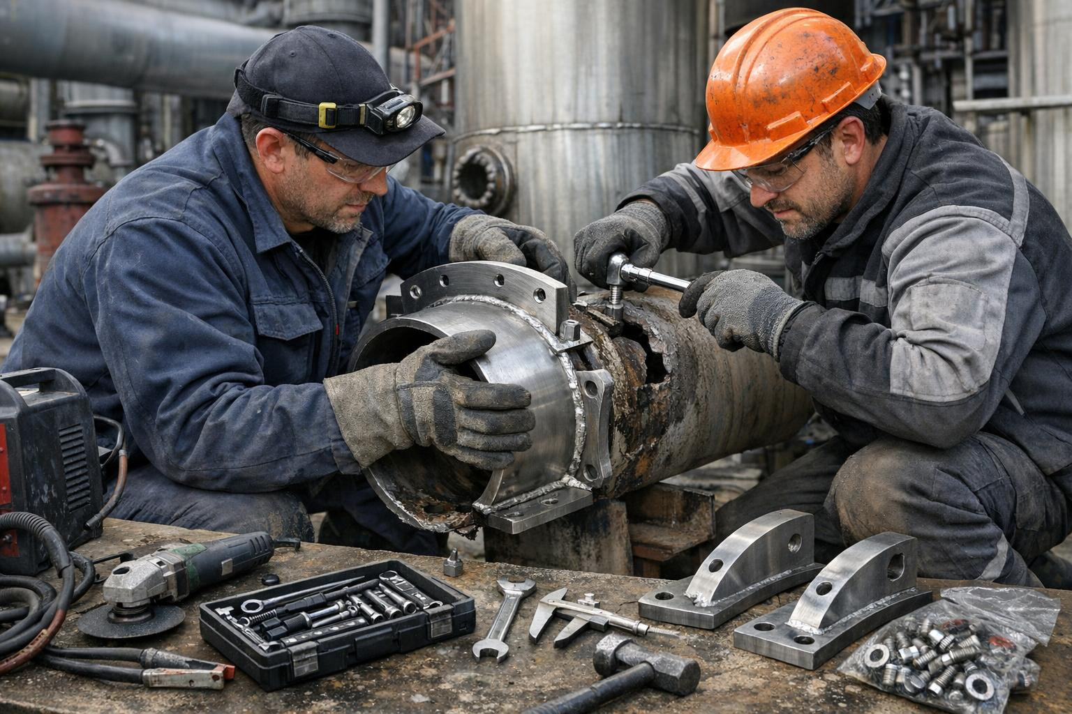 Speed and high-quality solution from malfunctions to complex constructions     Metall renovation  and custom welding works restore the ability of equipment and 