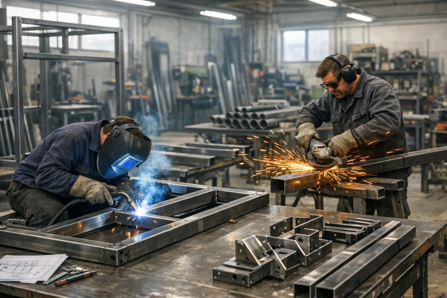 Metalwork  combines precision technology and craftsmanship to create permanent and accurately matched metal structures. Using modern methods for cutting metals 