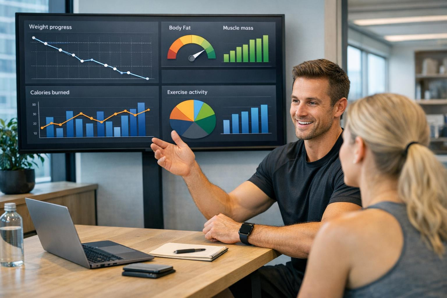 Surveillance of results improves the effectiveness of training     Surveillance of progress   provides a clear overview of how the training affects body weight,