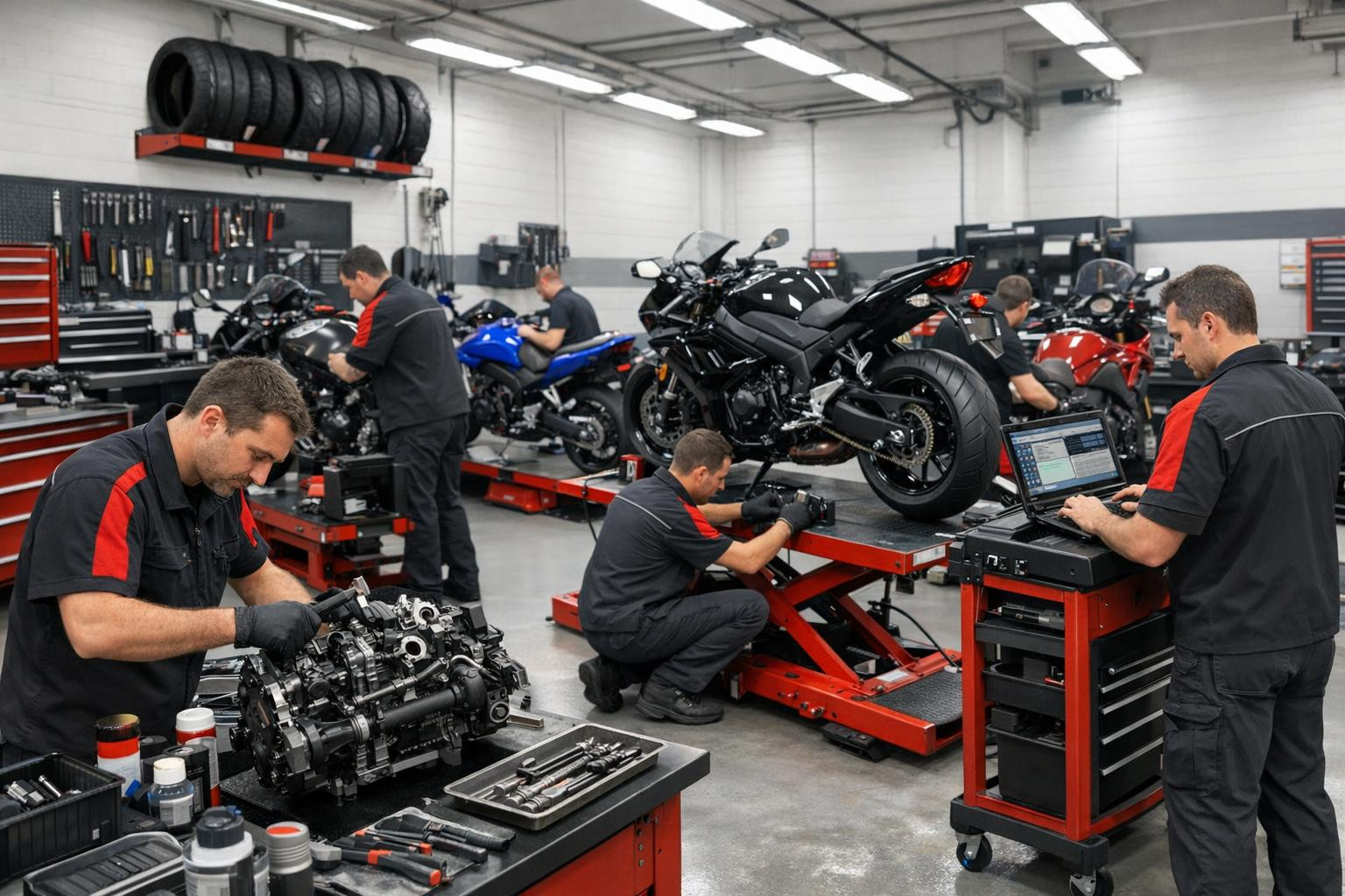 Reliable motorcycle services for each season    Based maintenance and accurate repair   ensure the reliability, safety and best driving performance of the motor