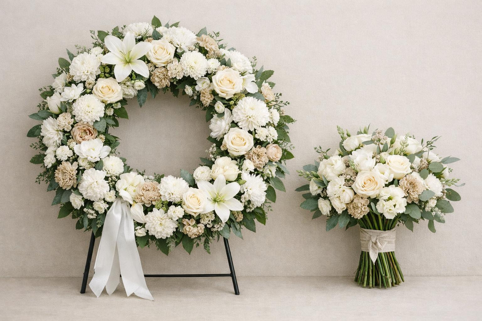 Dear mourning helps to express respect and a lasting memory - funeral beads, mourning buds and memorial flowers are carefully prepared together with loved ones 