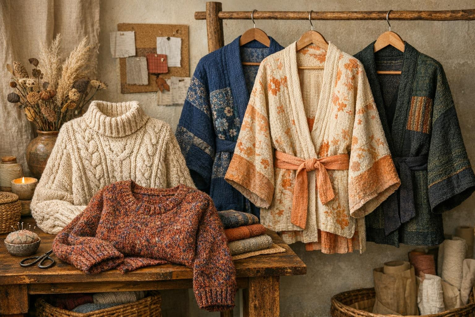 Mugavus ja käsitöö kooskõlas 
  Käsitöökooted  valmivad väikestes partiiarmides ning toovad igasse garderoobi pehmuse ja pikaealisuse. Iga kimonojakk ja kootud 