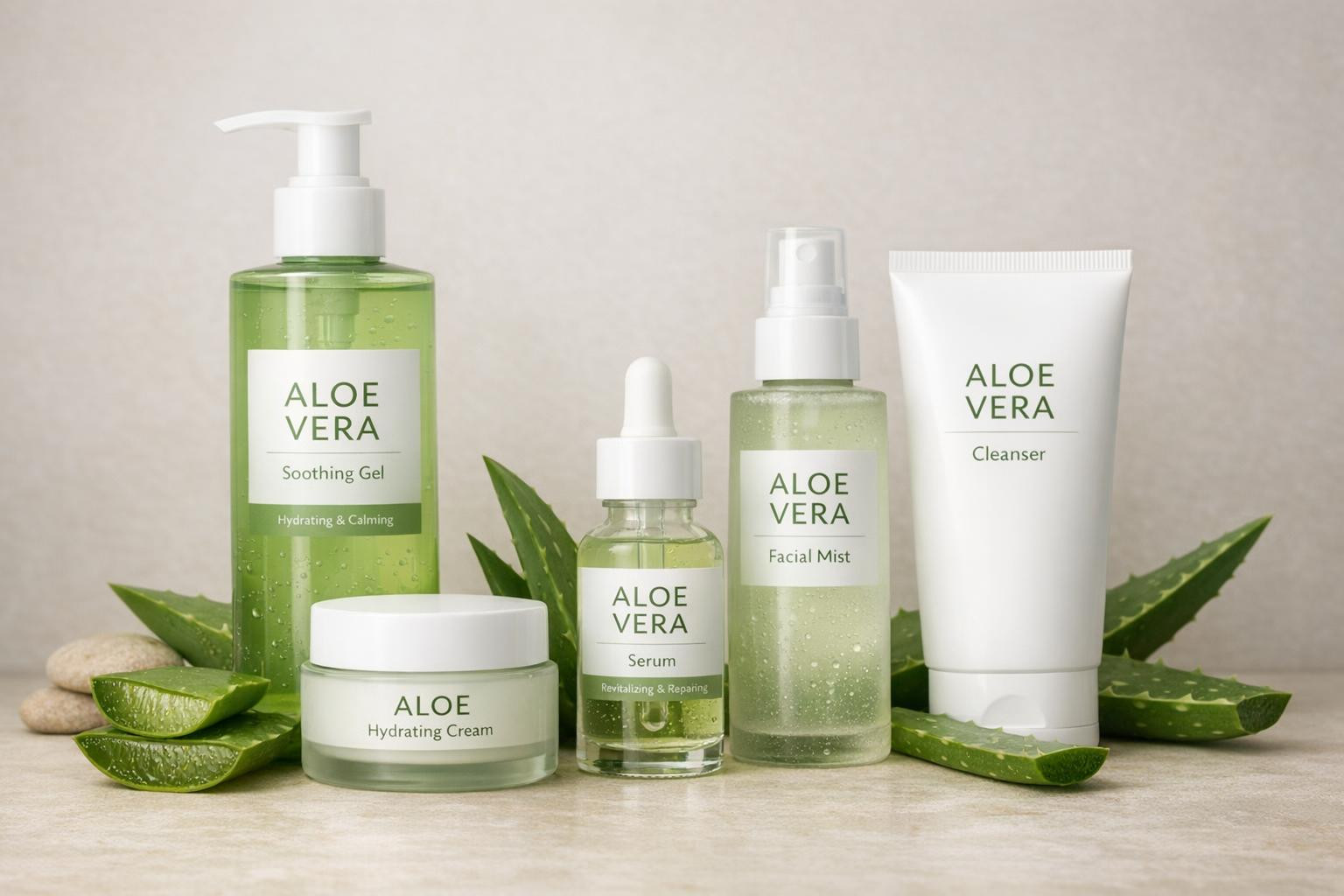 Aloe vera enriched facial, body and anti-aging solutions offer ...