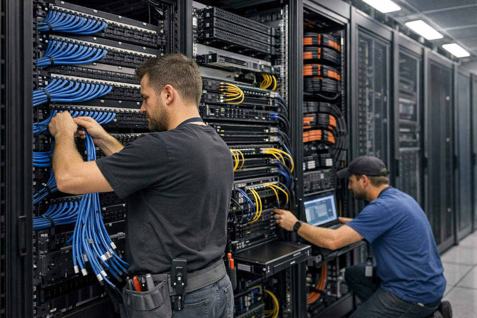 Network installation   provides companies, real estate owners and construction projects with a stable and secure electricity and network infrastructure that red