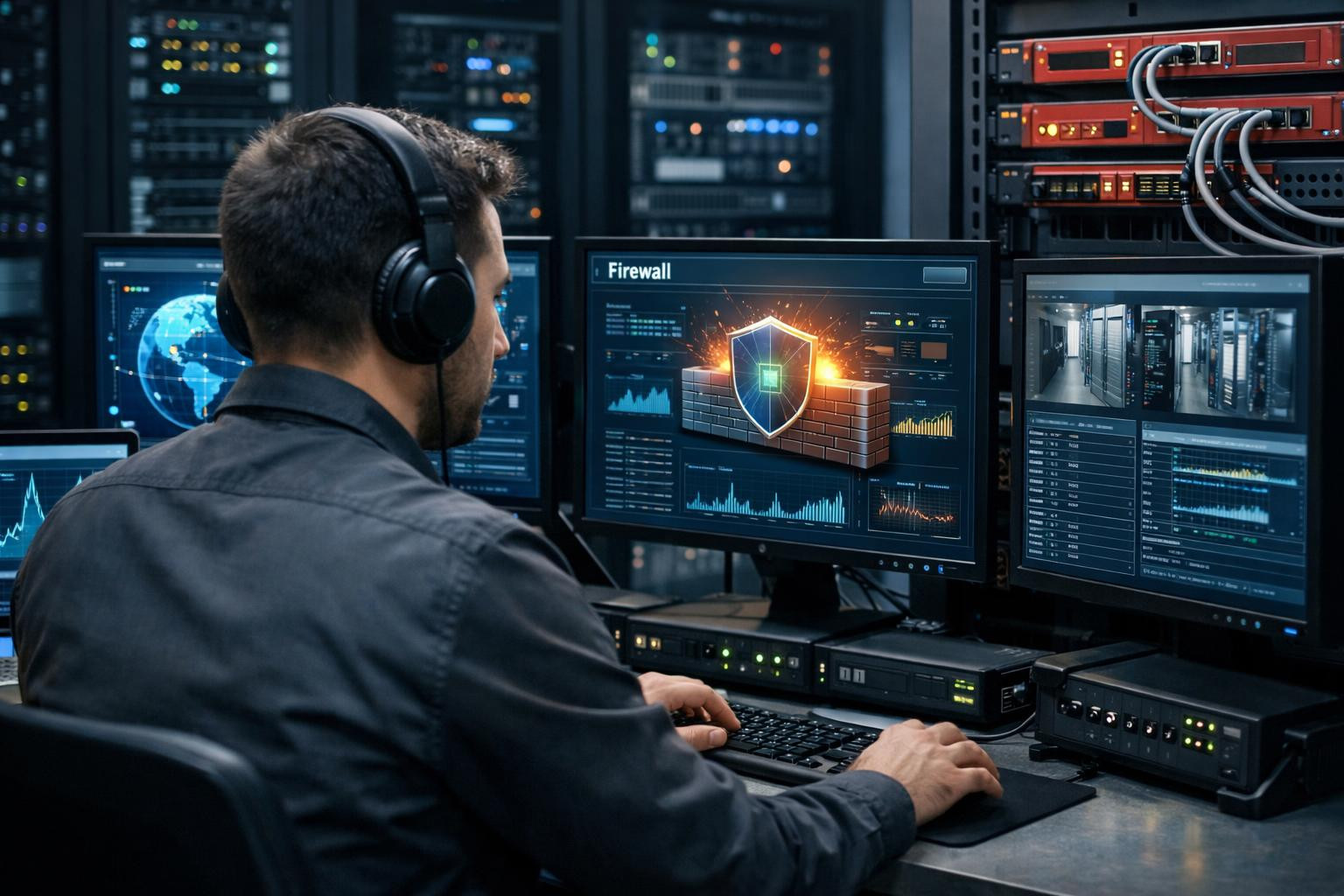 Network security  ensures that business activities are uninterrupted and critical data remain protected. The service combines modern firewalls solutions, contin