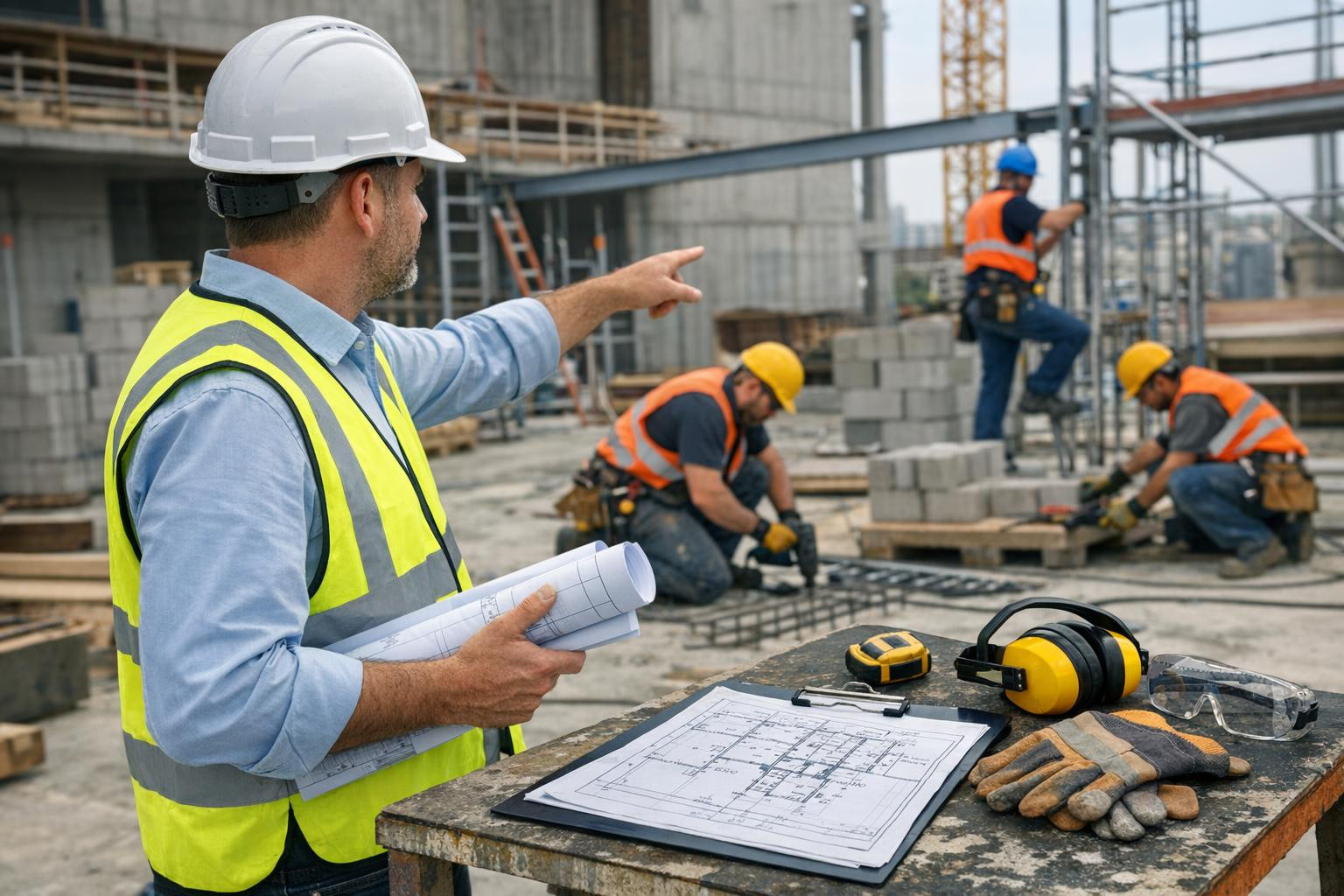 Clear management from start to finish    Organisation   ensures that the construction project moves smoothly, on time and in budget. The service coordinates con