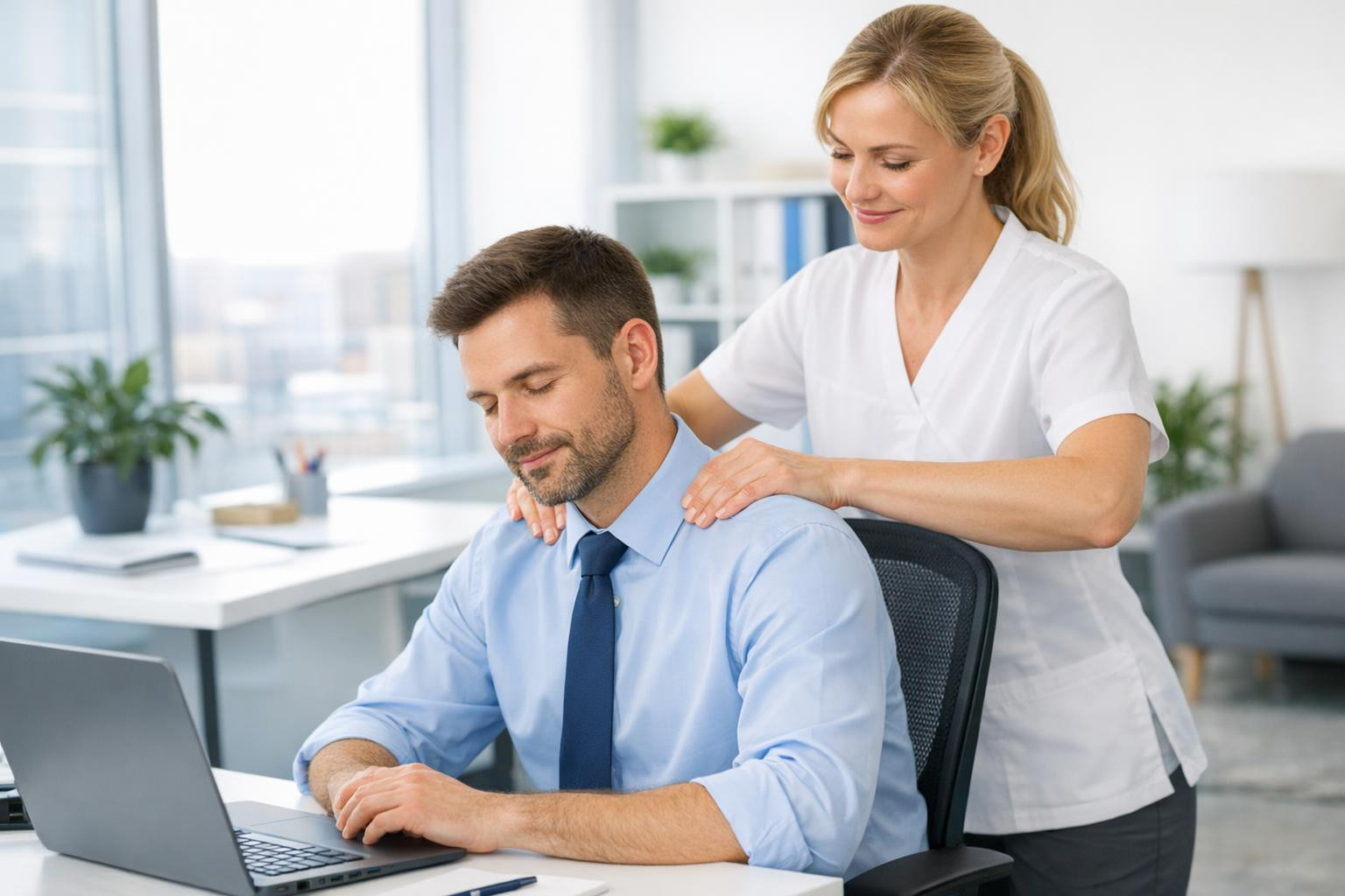 Office massage offers short and effective massage sessions directly ...