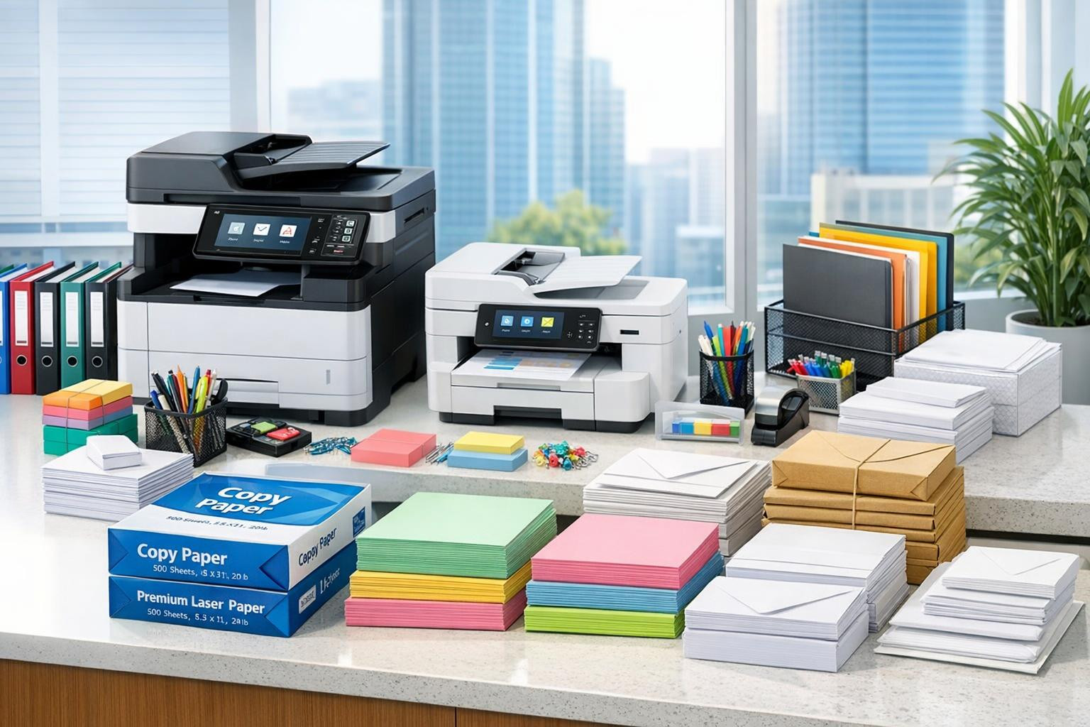 Complete office solutions that keep work smooth   Complete service to equip offices that combine high-quality  office equipment , wide range  officeware  and re
