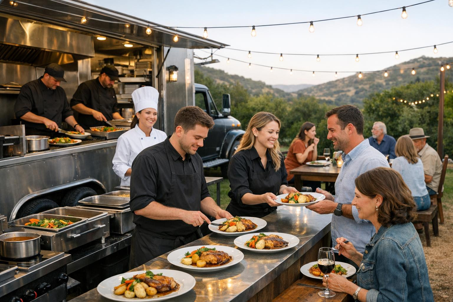 Local catering that brings professional cuisine directly to the venue     Local cuisine   combines cutting-edge kitchen skills and flexible service to create a 