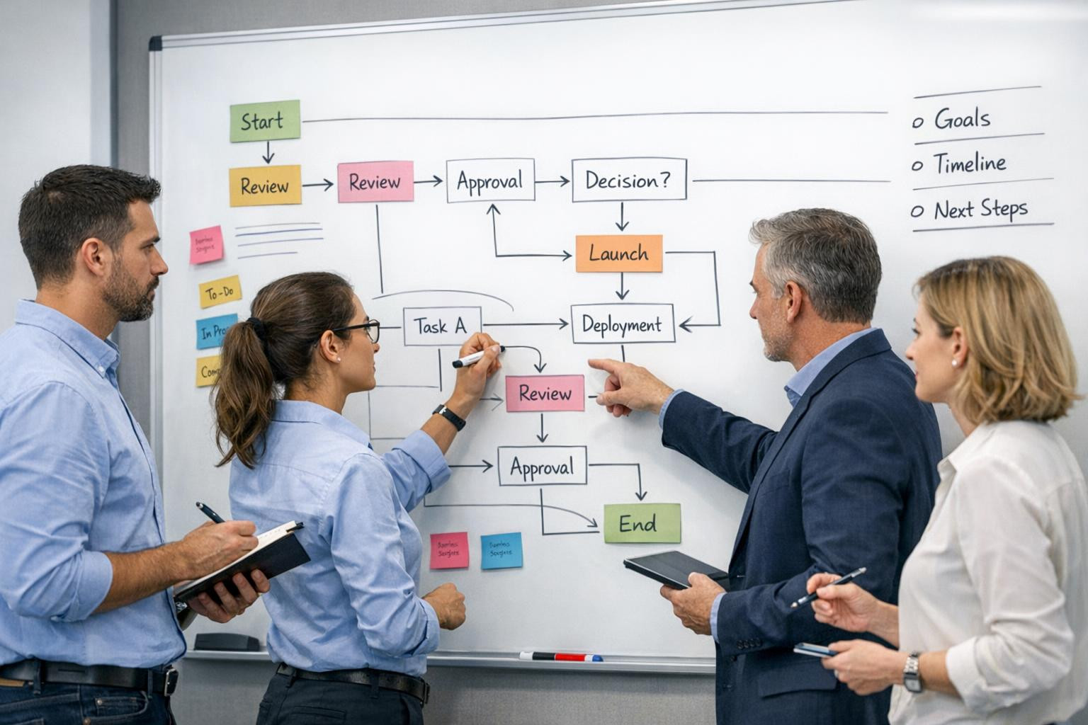 A focused solution to change business processes in a sustainable way     The optimisation of processes  will result in measurable savings and results: work dire