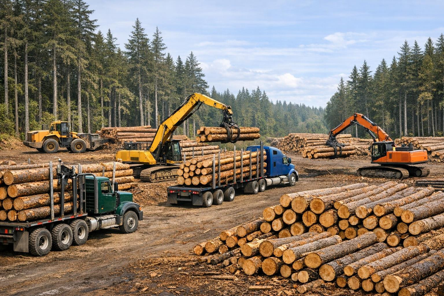 What does efficient forestry logistics mean?     Forest logistics  combines safe forest transport, reliable transport of forest materials and professional machi