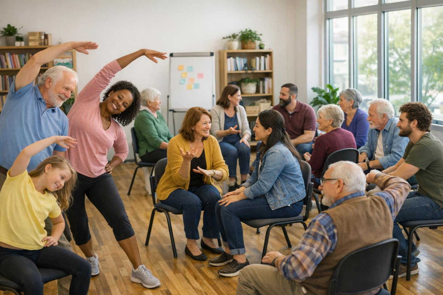 Adapted workshops and organizational training develop emotional awareness and practical skills for both employees and young people. Interactive sessions combine