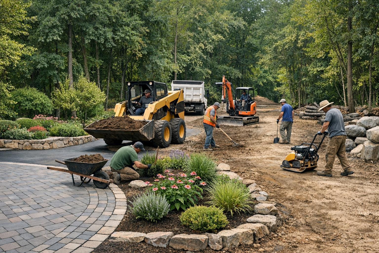 Full outdoor space services that keep the property in order and lasting     Offer covers the entire life cycle of the outdoor spaces from the preparation of the