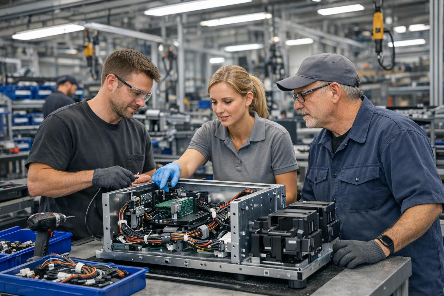 Full system solutions from engineer to large-scale series production     Integrated industrial systems  solutions connect electric cabinets, wiring harnesses an