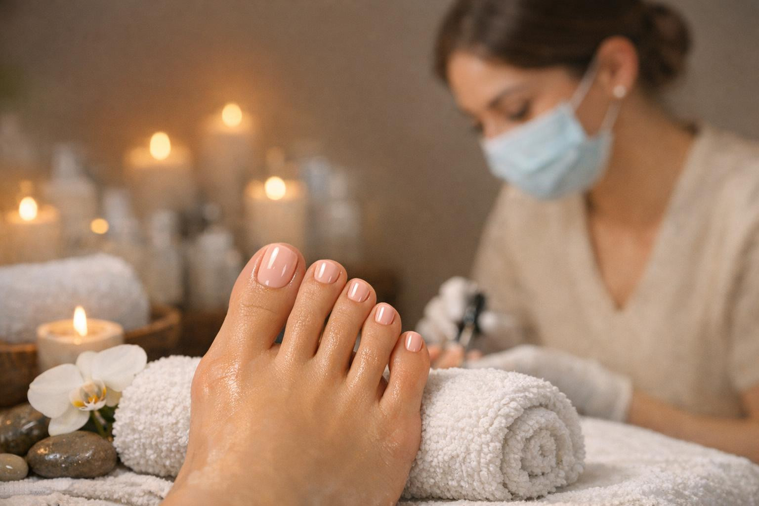 Professional pedicure with gellac provides a stable, shiny and cared for result that is suitable for people with a fast pace of life and for everyone who apprec