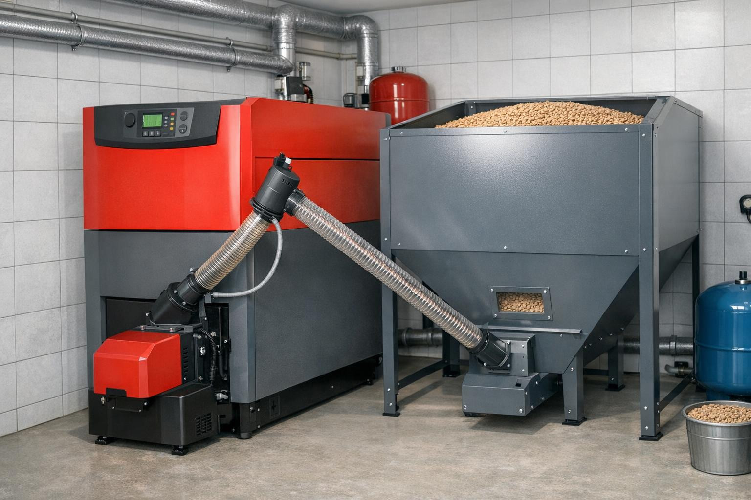 Efektiivne ja mugav kütmine automaatse pelletisüsteemiga 
 Automaatne pelletisüsteem pakub lihtsat ja töökindlat viisi ruumide soojendamiseks, vähendades käsits