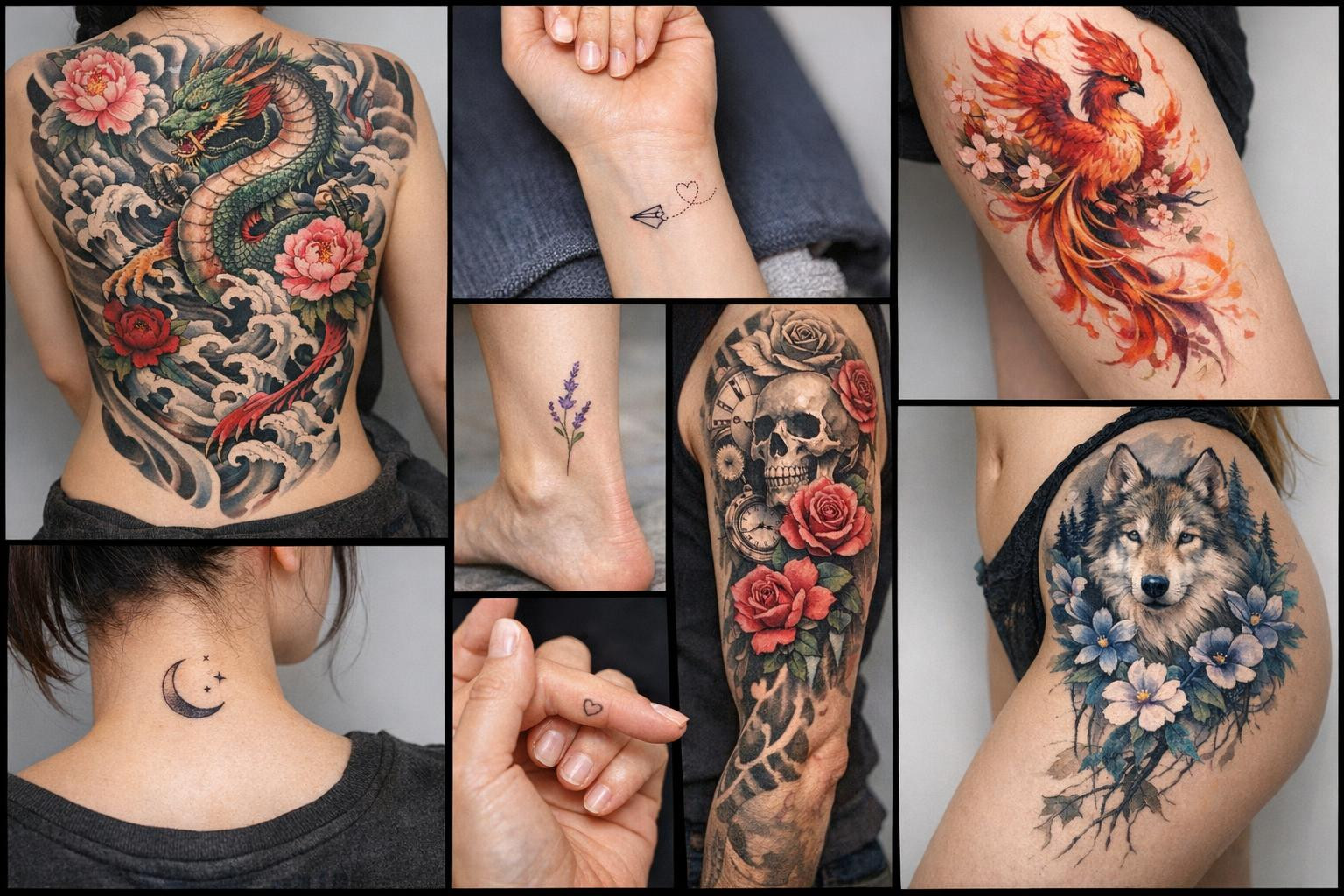 Perfect colour and size - personality that lasts    Personal tattoo starts with the right proportions and well-considered colour use. A wide range of styles and